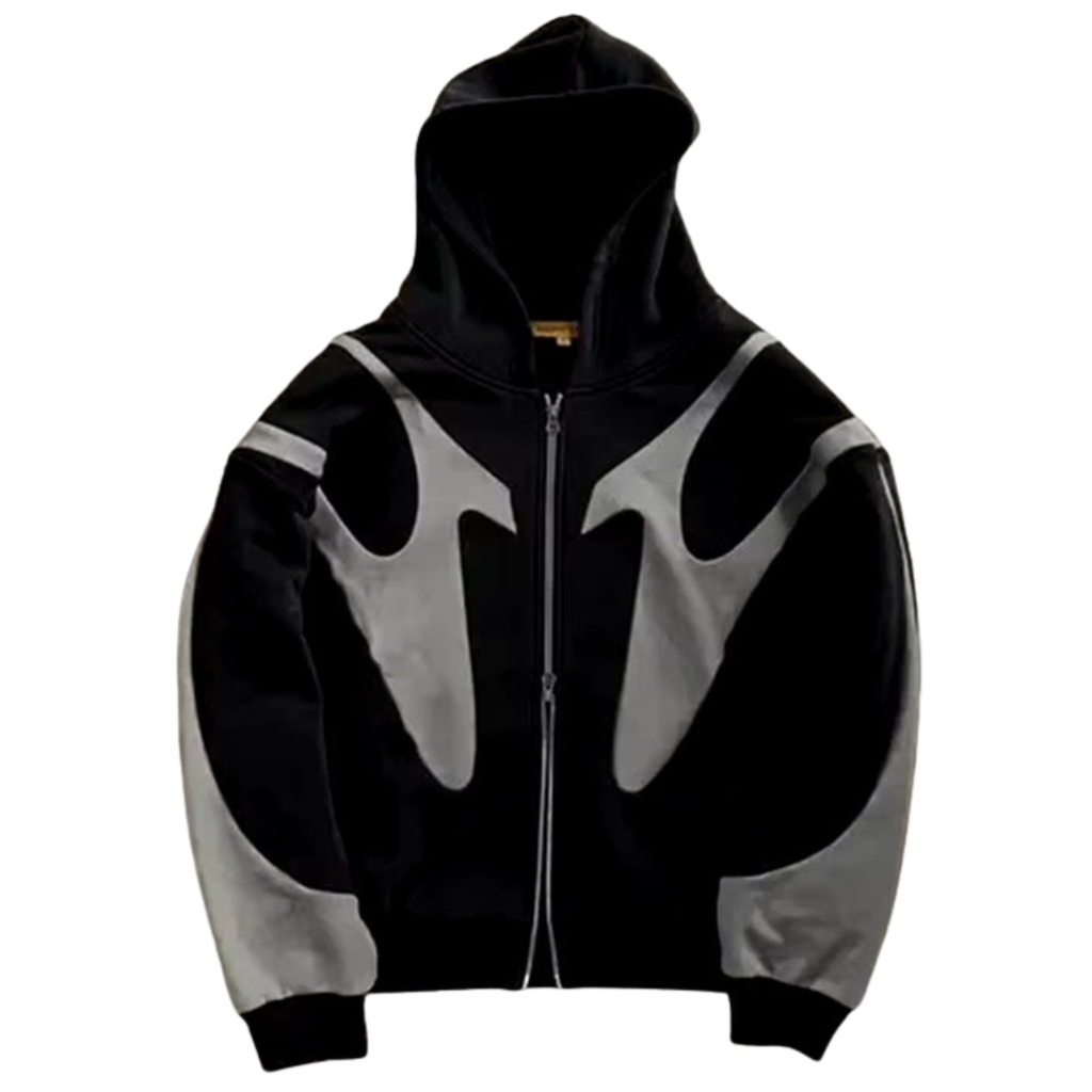 American Retro Letter Printed Devil Pattern Hoodie Y2K Harajuku Casual Couple Zipper Hoodies Sweatshirt Fashion Street Clothing