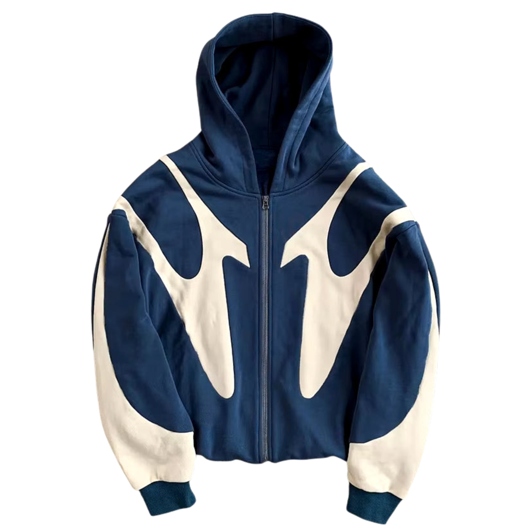 American Retro Letter Printed Devil Pattern Hoodie Y2K Harajuku Casual Couple Zipper Hoodies Sweatshirt Fashion Street Clothing