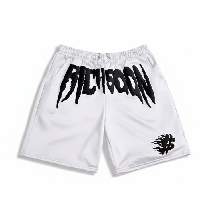 2025 New Men'S Fashion Printed Shorts Light Luxury Street Hip Hop Daily Breathable Trend Premium