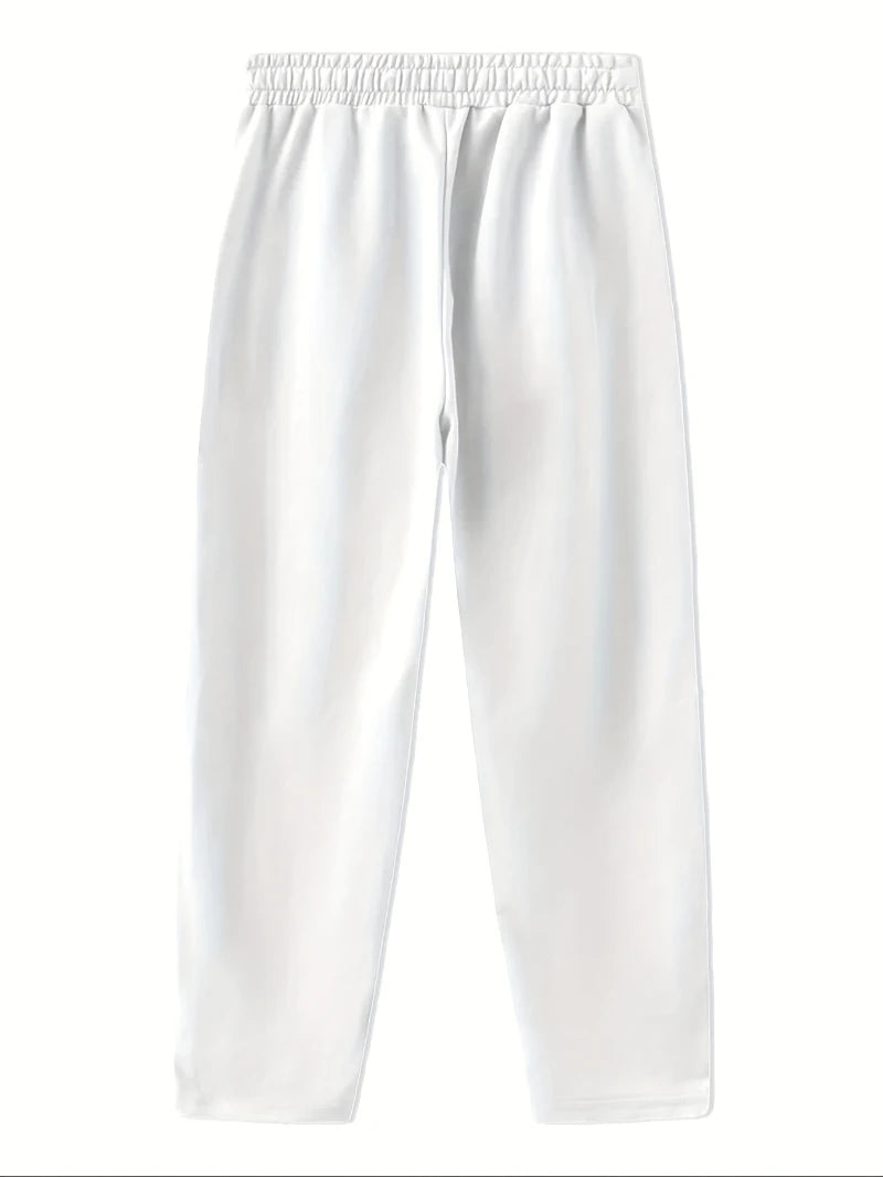 Y2K Hip-Hop Style Drawstring Loose Casual Sports Pants, Men'S Autumn and Winter Pure Cotton Warm and Comfortable Casual Pants