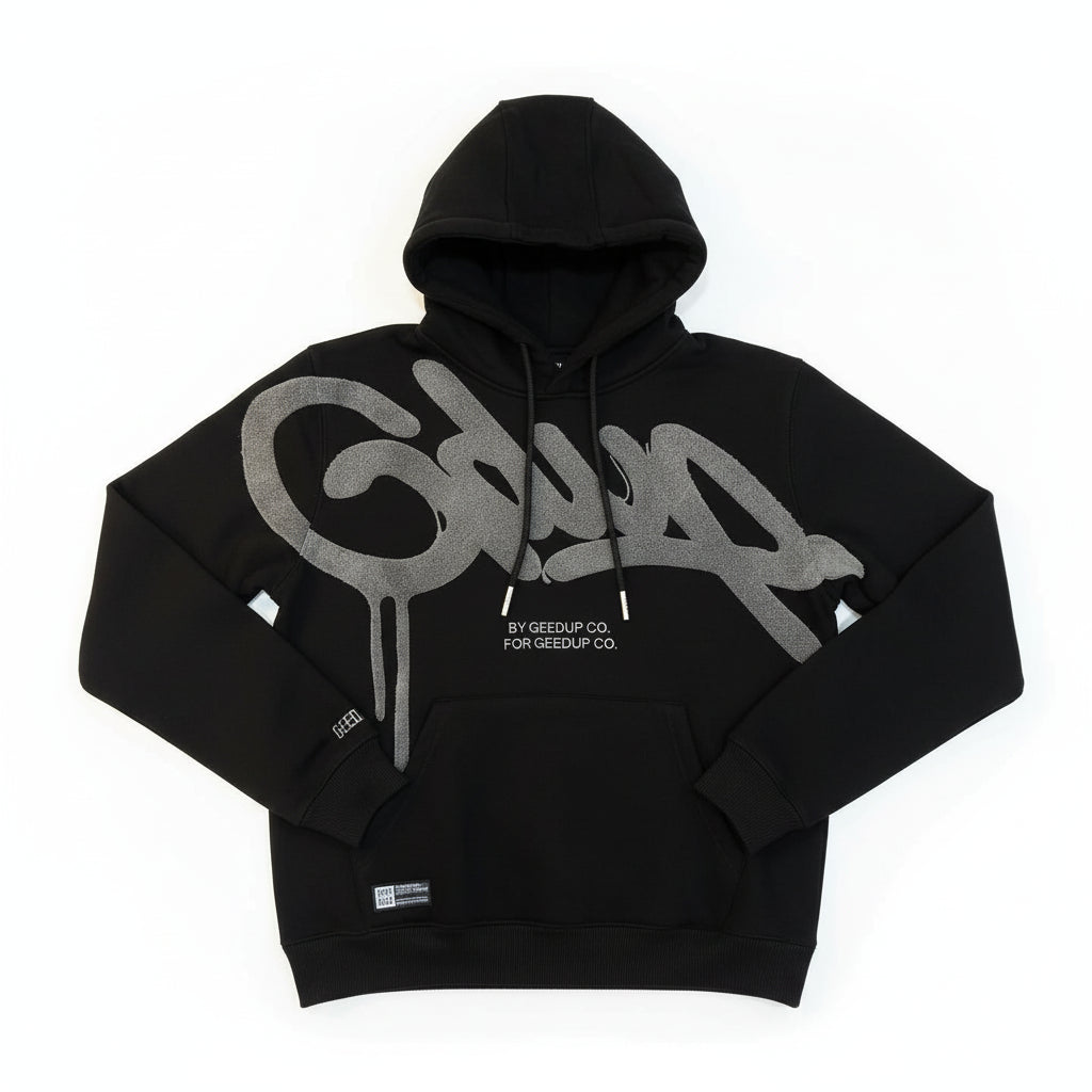 Y2K Style Hoodie with Pearl Details, Gothic Letter Print Zip-Up Hooded Sweatshirt