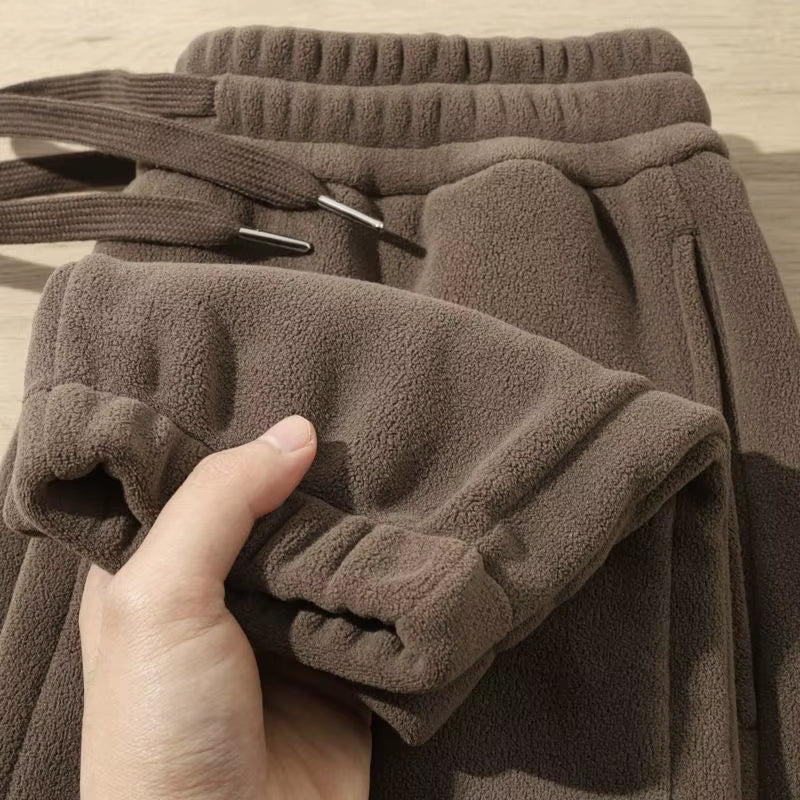 Thiened Fce Men'S Pants Autumn Winter Leisure Sports Outerwear Warm Cotton Trousers Cuffed Sweatpants Youth Faion